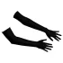 Cottelli - Satin Gloves - Black (S-L)