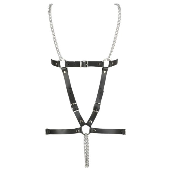 ZADO - Black Leather Chain Harness Body (S-L)