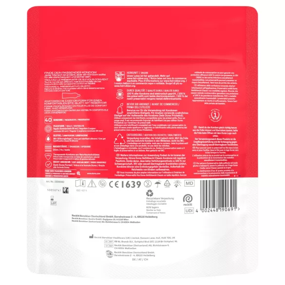 Durex - extra thin condoms (40 pcs)