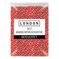 London - strawberry-flavoured latex condoms (1000 pcs)