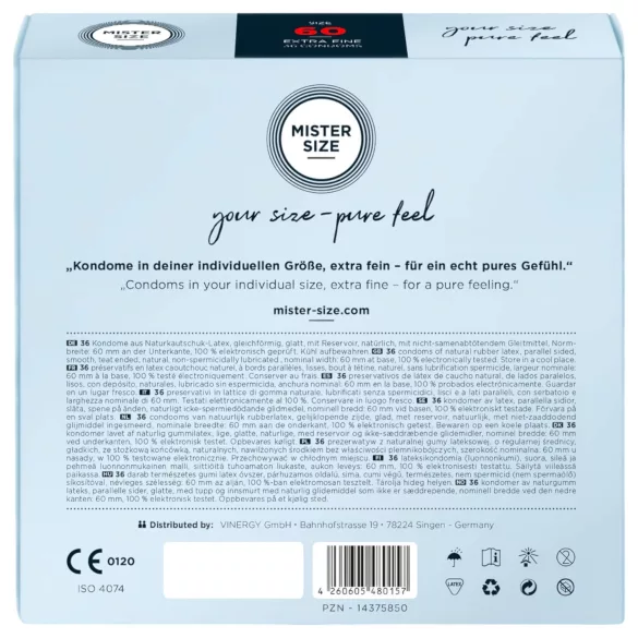 Mister Size Thin Condoms - 60mm (36 Pack)