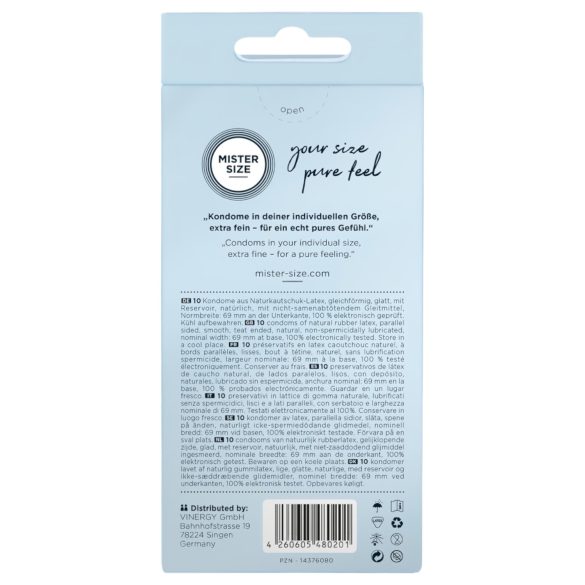 Mister Size Ultra Thin Condoms - 69mm (10-Pack)