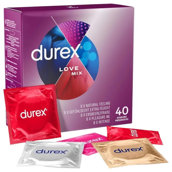 Durex Love Mix - Condom Variety Pack (40 Pieces)