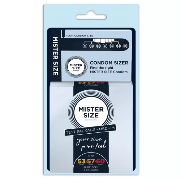 Mister Size Condom Test Pack with Size Guide - 3 Pieces