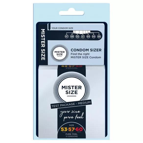 Mister Size Condom Test Pack with Size Guide - 3 Pieces