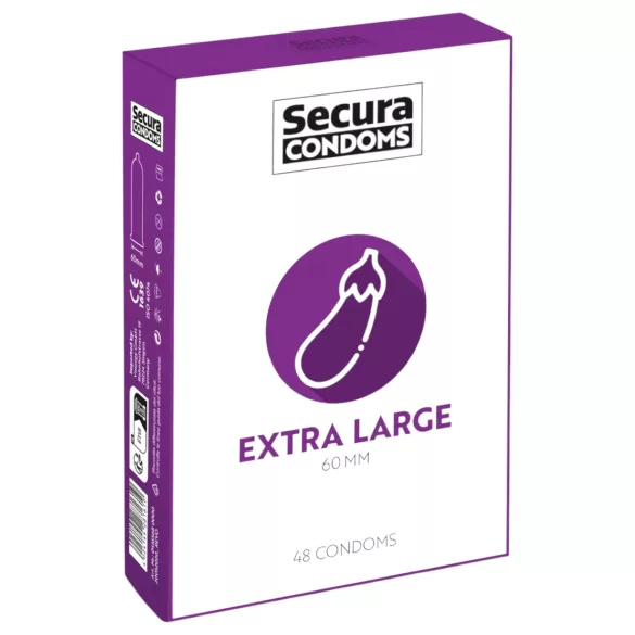 Secura Aubergine - extra large condoms - 60 mm (48 pcs)