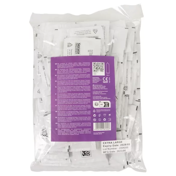 Secura Eggplant - Extra Large Condoms - 60mm (100 Pack)