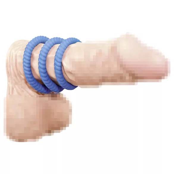 You2Toys - Lust Trio Penis Rings - Blue