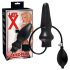 LATEX - Inflatable Large Anal Plug (Black)