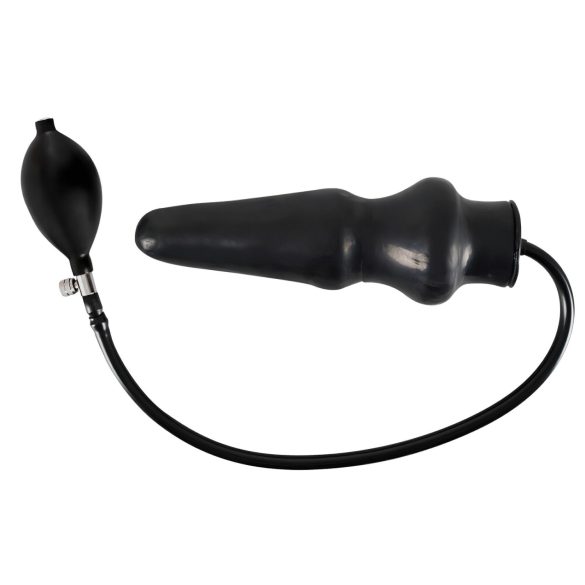 LATEX - Inflatable Large Anal Plug (Black)