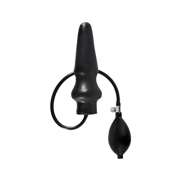 LATEX - Inflatable Large Anal Plug (Black)