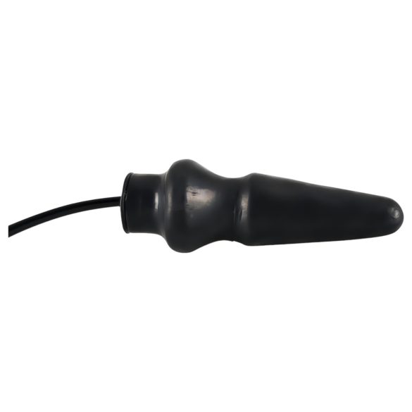 LATEX - Inflatable Large Anal Plug (Black)