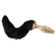 You2Toys - glass anal plug with cat tail