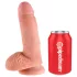King Cock 7" Realistic Dildo with Balls (18 cm) - Flesh Tone