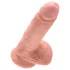 King Cock 7" Realistic Dildo with Balls (18 cm) - Flesh Tone