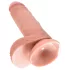 King Cock 7" Realistic Dildo with Balls (18 cm) - Flesh Tone