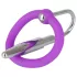 Penis Plug - Silicone Glans Ring with Tapered Dilator (Purple-Silver)