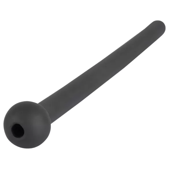 Hollow Silicone Urethral Dilator for Water Sports Play - Black