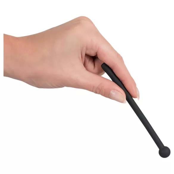Hollow Silicone Urethral Dilator for Water Sports Play - Black