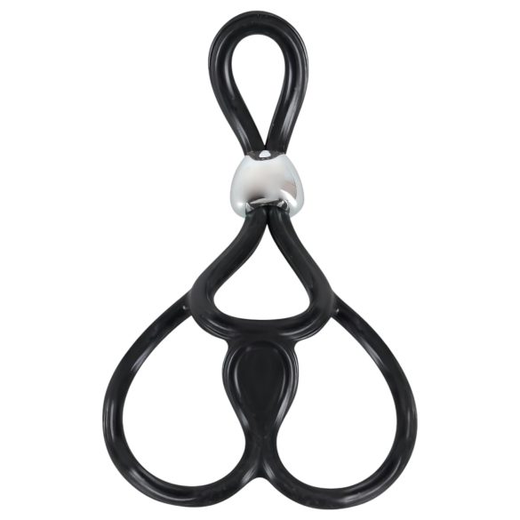 You2Toys - Triple Adjustable Penis & Testicle Ring (Black)