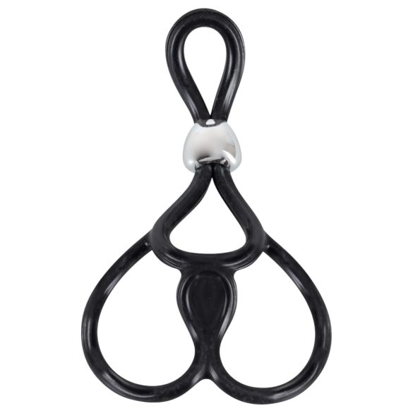 You2Toys - Triple Adjustable Penis & Testicle Ring (Black)