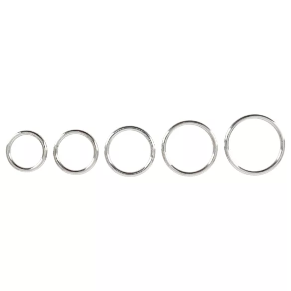 Bad Kitty - Metal Penis Ring Set (5-piece)