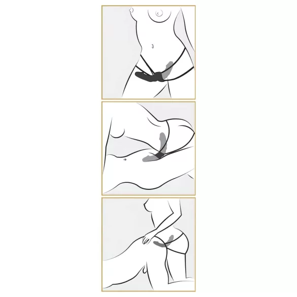 Pipedream - Strap-On Double Vibrator (Black) - Fetish
