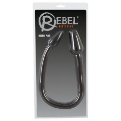 Rebel Double Plug - Black Twin Cone Anal Dildo