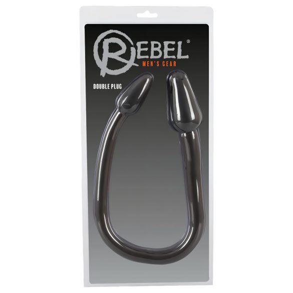 Rebel Double Plug - Black Twin Cone Anal Dildo