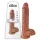 King Cock 10" Large Dildo with Balls (Brown)