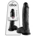King Cock 10" Realistic Dildo (25 cm) - Black