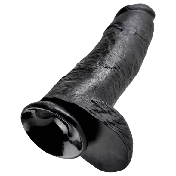 King Cock 12" Large Black Dildo with Balls (30 cm)