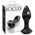 Icicles No. 78 - Sleek Black Glass Anal Plug
