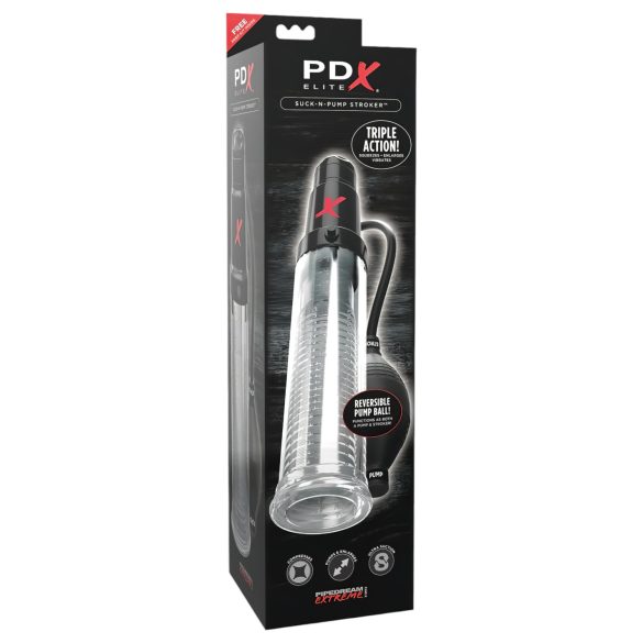 PDX Elite - 2in1 Transparent Pump & Stroker Combo