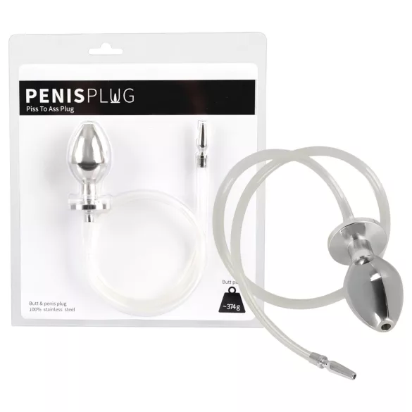You2Toys - Piss to Ass Plug - hollow anal plug with urethral dilator