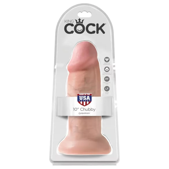 King Cock 10" Dildo (25cm) - Natural