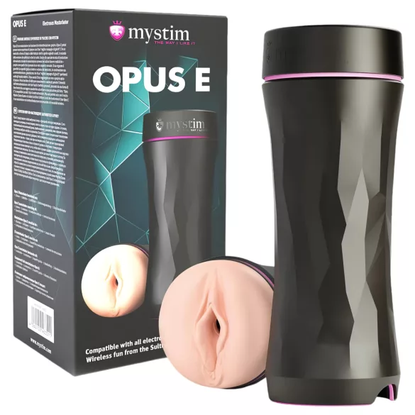 mystim Opus E Vagina - electro masturbator (natural/black)