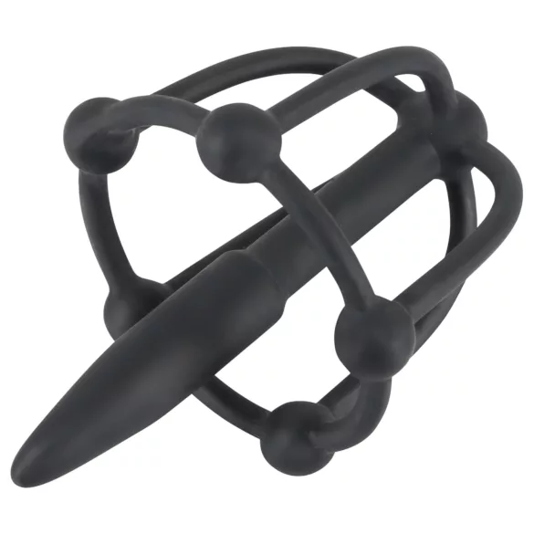 You2Toys - Silicone Glans Cage with Dilator (Black)