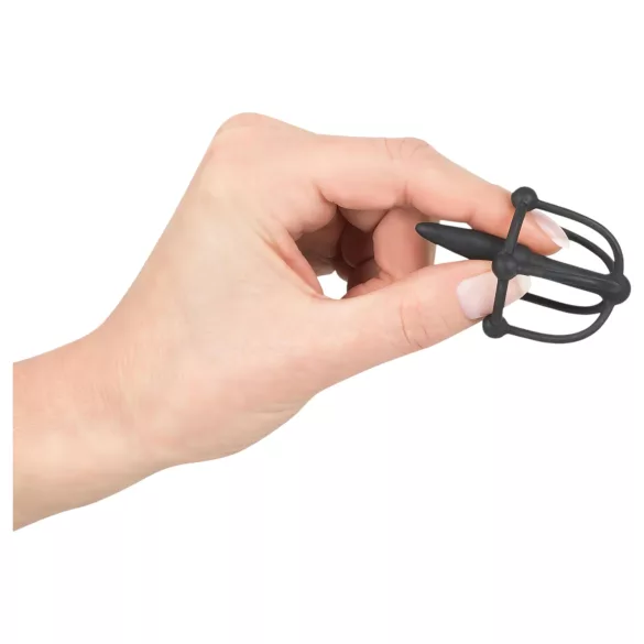You2Toys - Silicone Glans Cage with Dilator (Black)