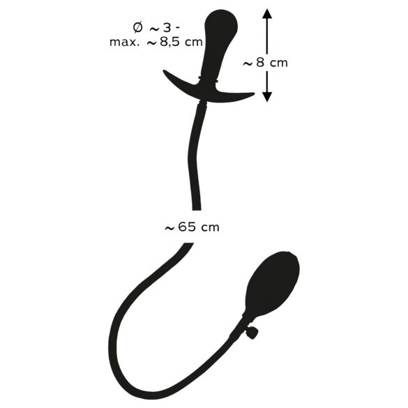 You2Toys - Black Inflatable Beaded Anal Plug