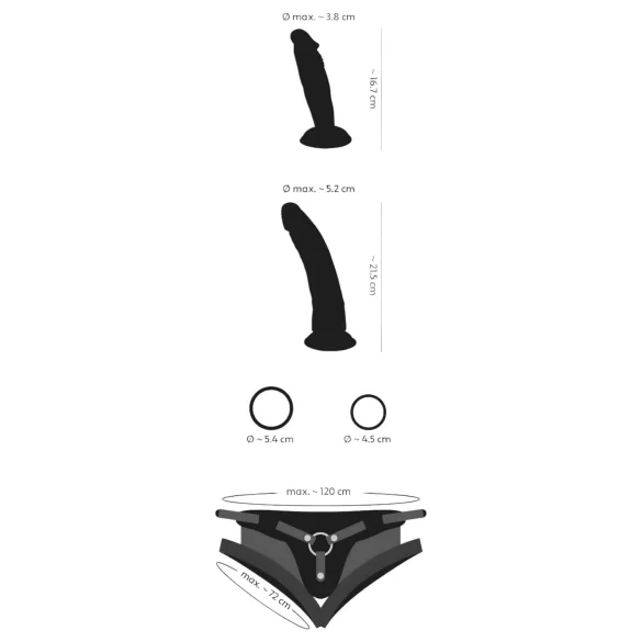 You2Toys - Strap-on Kit - Adjustable Dildo Set (2-Piece)