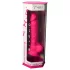 Silexd 7 - suction‑cup, testicle dildo - 17.5 cm (pink)