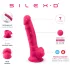 Silexd 7 - suction‑cup, testicle dildo - 17.5 cm (pink)