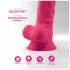 Silexd 7 - suction‑cup, testicle dildo - 17.5 cm (pink)