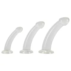   Crystal Clear - Acorn Anal Dildo Set - 3 Pieces (Transparent)