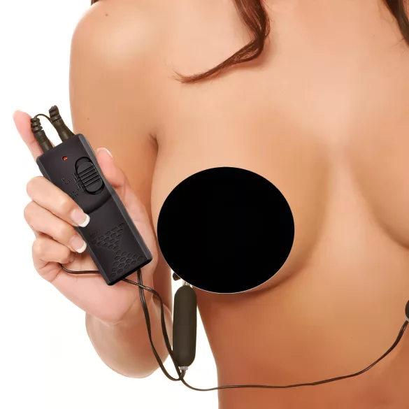 Fetish - Vibrating Nipple Clamps (Black)
