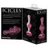 Icicles No. 75 - Heart-Shaped Glass Anal Plug (Pink)