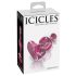 Icicles No. 75 - Heart-Shaped Glass Anal Plug (Pink)