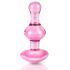 Icicles No. 75 - Heart-Shaped Glass Anal Plug (Pink)