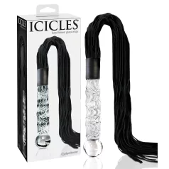 Icicles No. 38 - Leather Whip & Glass Dildo (Clear-Black)